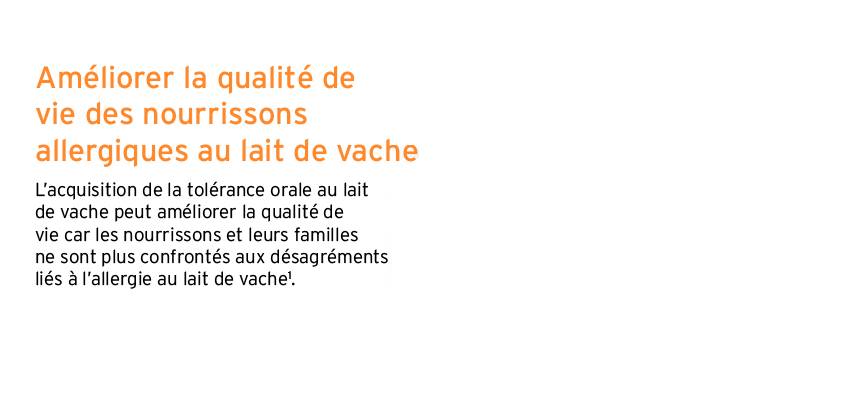 Améliorer la qualité de vie des nourrissons allergiques au lait de vache