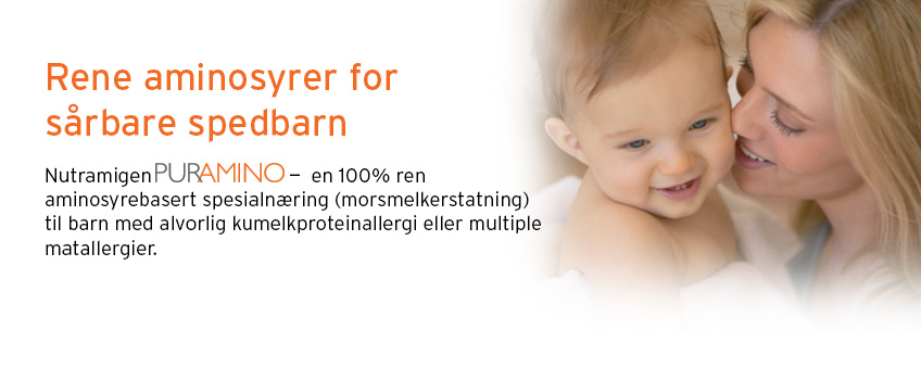 Rene aminosyrer for sarbare spedbarn