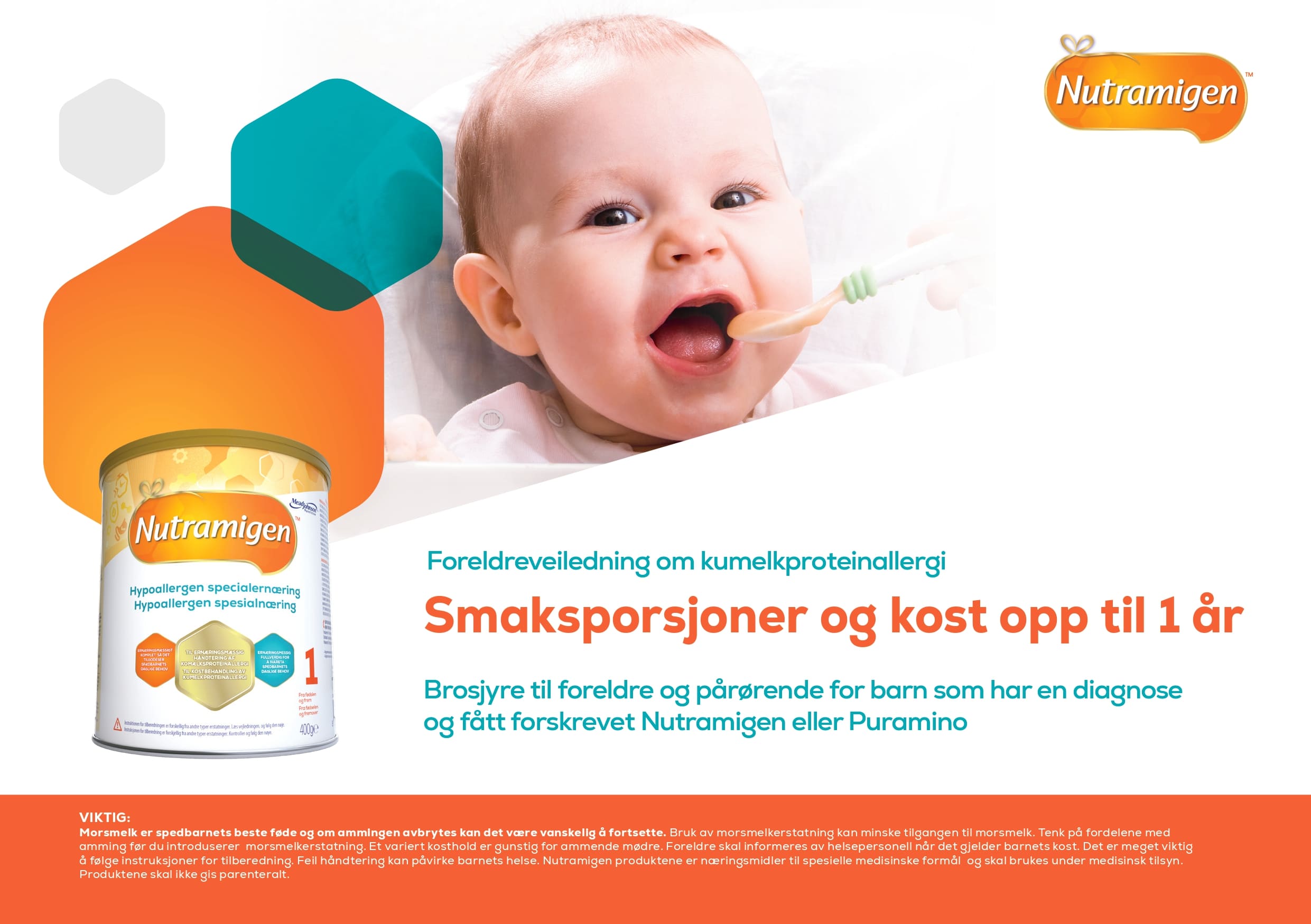 Smaksporsjoner og kost opp til ett å