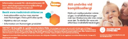 Att undvika vid komjölksallergi